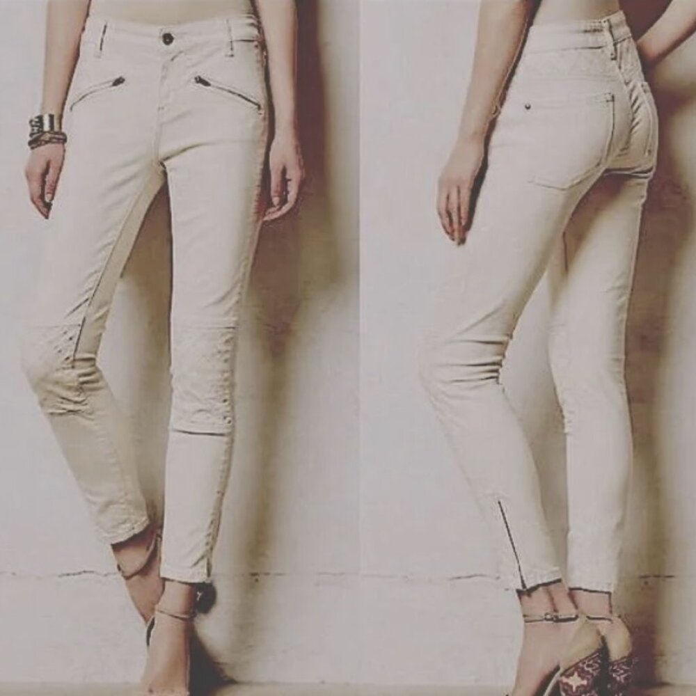 VINTAGE Anthropologie Pilcro & The Letterpress Moto Jeans sz 31